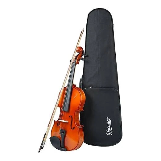 Havana Violin 4/4 Combo Pack – + Violin Mute + Karuna Strings (2 Pack) + Techno Tuner