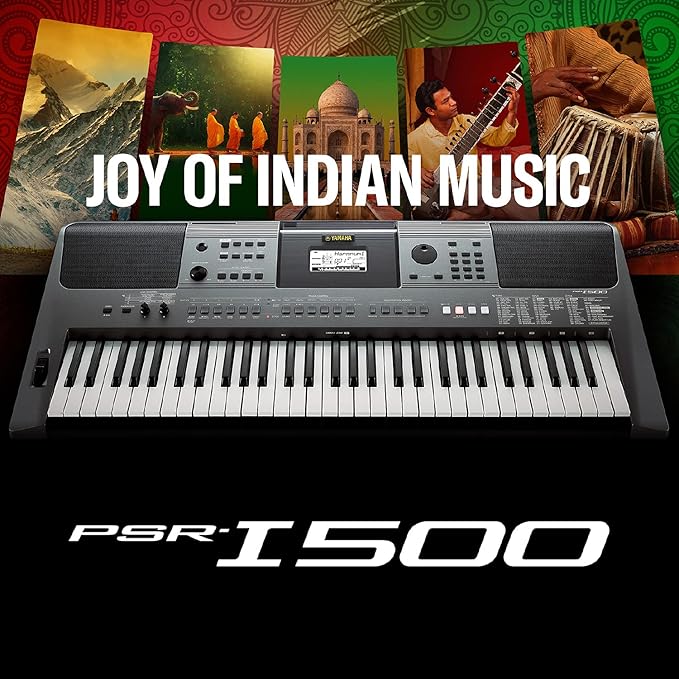 Yamaha PSR‑I500 Portable Keyboard – 61-Key Indian & Western Keyboard